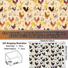 12 Pcs Chicken Wrapping Paper Printed Watercolor Cute Rooster Hen Chick Animal R