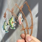 Fishing Theme Cupcake Toppers  20 Mini Fishing Rod Decorations With Colorful    