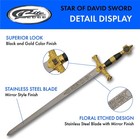 Szco Supplies 33  Stainless Steel Gold Medieval Ceremonial Sword With Star Of   