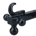 Triple Tri Ball Trailer Hitch Receiver Mount 1-7 8  2   2-5 16  Towing With Hook