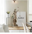 Antique Bronze Lady Justice Sculpture Resin Statue European Market Home Decor