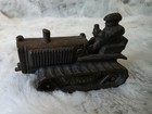 Vintage Hubley Cast Iron Toy Bulldozer 