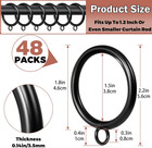 Curtain Rings With Eyelets 48 Pack Metal Black Curtain Rings For Pinch Pleat Cur