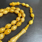 Antiq Pressed Amber Style Misbaha Tasbih 22 5g   8x12mm   33 Beads