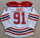 Nhl Game Worn Edmonton Oilers Reverse Retro 1 0 Jersey  91 Gaeton Haas