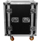 Heavy Duty 16 Space Ata Rack Case With 4 Inch Casters - 16u Server Case