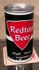 1971 Bottom Opened  Red Top Pull Tab Beer Can  Steel Associated Brewing 3 City