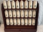 1992 Vintage Complete  Lenox Spice Garden Spice Jars Porcelain Set 24 With Rack