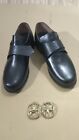 18th Century Colonial  Man s Black Smooth Leather Buckle Shoes  Size 5 To 15