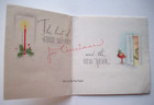 Chair By The Fireplace  Vintage Christmas Greeting Card  tt10