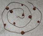 Primitive Rusty Tin Jingle Bell Garland - Soft Bendable Wire - Approx 6ft Long