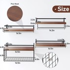 Ludoru Wood Floating Shelves Wall Mounted 4-tier  Dark Brown Bathroom