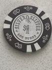 Silver Slipper Hotel   Casino  1 00 Metal Inlay Casino  Poker Chips Las Vegas Nv