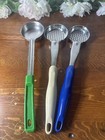 Vollrath 3 Oz  2 Oz  4 Oz Spoodle Utensil Cream And Blue Nylon Handle 3 Pack