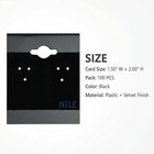 100 Pack Black Velvet Earring Display Cards  1 5  X 2  Hanging Earring Holder   
