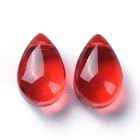 200pcs Transparent Glass Beads Red Teardrop Shape Diy Bracelets Necklaces Making
