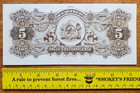 Costa Rica 1919 5 Colones Uncirculated