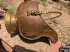 Large Antique Copper Coal Scuttle Decorative brass Lion s Heads