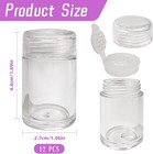 12-pcs 10ml Mini Loose Powder Jars With Sifters Lids Clear Cosmetic Containers