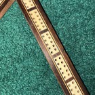 Antique Wooden Cribbage Triangle Inlaid