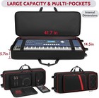 61 Key Keyboard Case With Wheels  Internal Size  41 7 x 14 5 x 5 7   Waterproof 