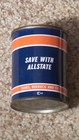 Vintage 1960 s Allstate Motor Oil Coin Bank 3  Metal Can Gas Sign  nice One 