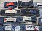 Reclaimed Blue Jean Labels Cut From Waistband Salvaged Scarps Lot B