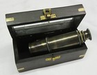 Brass Telescope With Wood Box Royal Navy Telescope London 1915