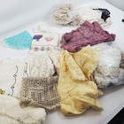 Vintage   Modern Lace Crochet Fabric Scrap Lot Mixed Media Craft Doilies