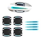 1 Pack 8 Pcs Car Door Handle Protector Reflective Stickers Luminous Color