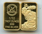 Hayleybug Ogre Fantasy   Myth Series 1 10th Oz Gold Gil 999 Fine Silver Bar