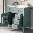 30  Bathroom Vanity With Sink  Freestanding Vanity Storage Cabinet  3 Drawers