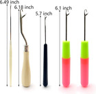 5pcs Latch Hook Tool Set     Small Crochet Hooks In Multiple Sizes For Braid Hair 