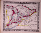 1861 Map   Ontario  Canada - Lake Erie By S a  Mitchell - 12x15 - Hand Tinted