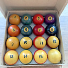 Standard 2 1 4  Pool Balls Set Vintage Made In Belgium