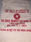 Vintage Chase Manhattan Bank Money Bag
