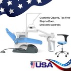 Dental Unit Chair Computer Controlled Dc Motor Pu Hard Leather   Doctor  s Stool