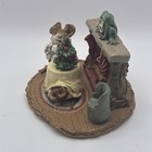 Wee Forest Folk  M-191 Christmas Eve   ap   Retired Mouse W fireplace 1993