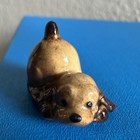 Vtg Puppy Cocker Spaniel Dog Figurine 0 875 Inch Mini Cream Brown Porcelain