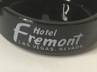 Vintage Hotel Fremont Las Vegas Nevada Black Glass Ashtray Casino