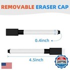 Jefure 50 Pcs Black Magnetic Dry Erase Markers With Eraser Cap  White Board M