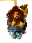 Vtg Noah s Ark Nursery Table Lamp 14 5  Tall Night Light Resin Animals Childrens
