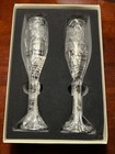 Vintage Lenox Champagne Glass Jubilee Pearl Crystal Toast 2 Flutes   72 Nib Nwt