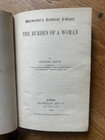 The Burden Of A Woman By Richard Pryce 1895 Antique Vintage Hardcover Rare