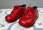 Vintage 80s Baby Deer X Mckids Walking Shoes Infant Size 3 1 2 D Red Leather Usa