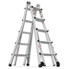 22 Ft Aluminum Adjustable Ladder Folding Extension Stepladder Multi-use Ladder