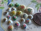 Vintage Floral Limoges Glass Cabs Mix Japan 20