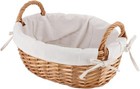 Wicker Laundry Basket  Set Of 2 Oval  Natural Brown  Easy To Carry