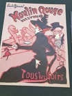 Frank Sennes Moulin Rouge Night Club Program Colony Menu 1954 Vintage California