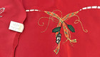 Lenox Christmas Holiday Nouveau Cutwork Red 60    X 119    Oblong Tablecloth Nwot